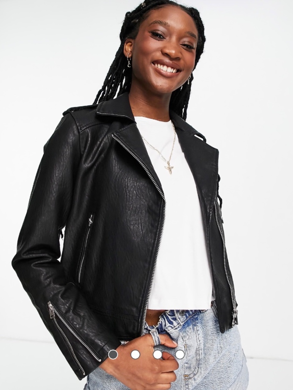 Top Shop Black Faux Leather Jacket